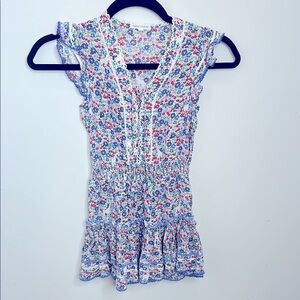 Floral Ruffle Sleeve Top